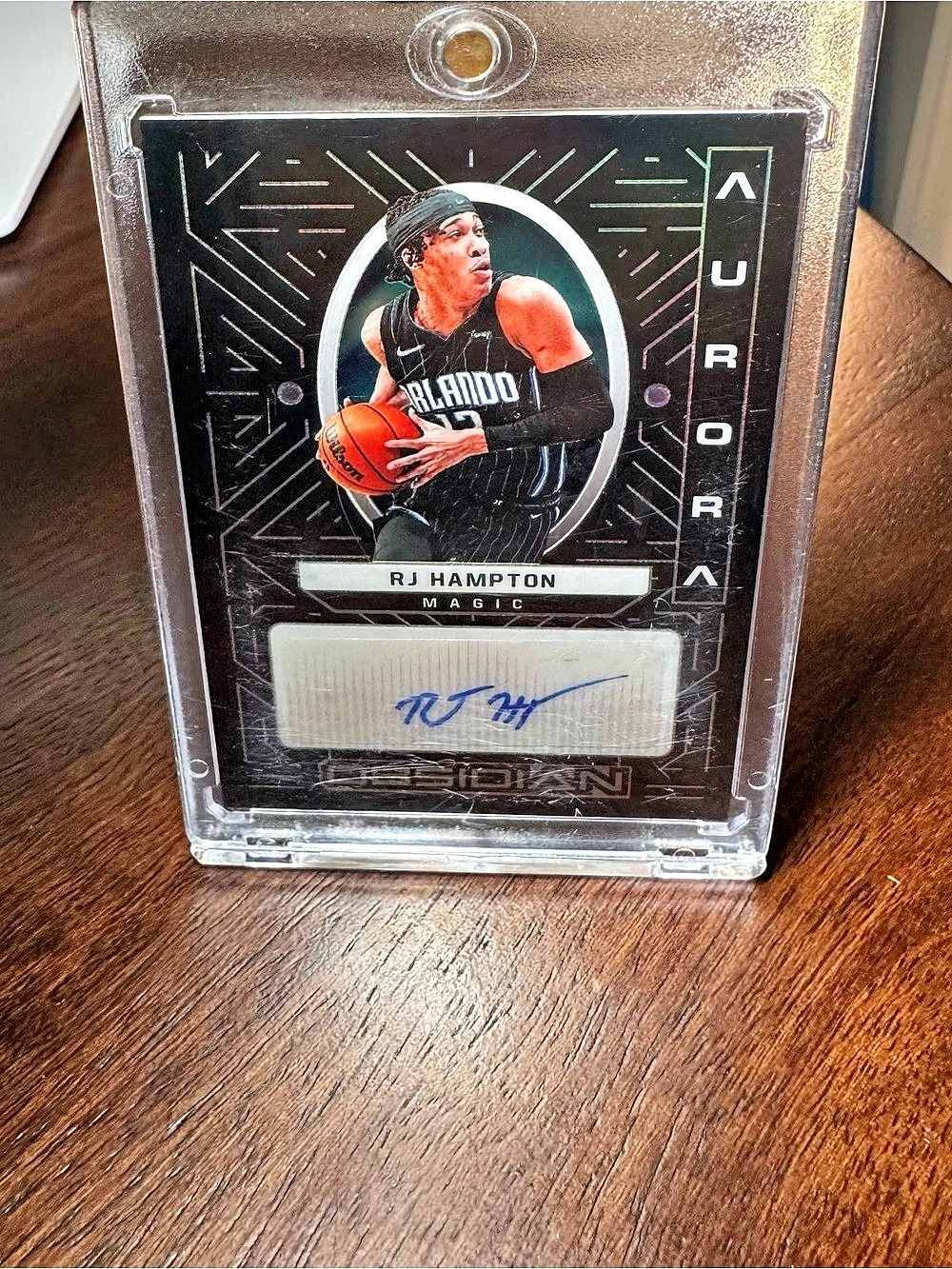 Panini 2019-20 Aurora RJ Hampton Autograph Trading Card Black & Blue Like New